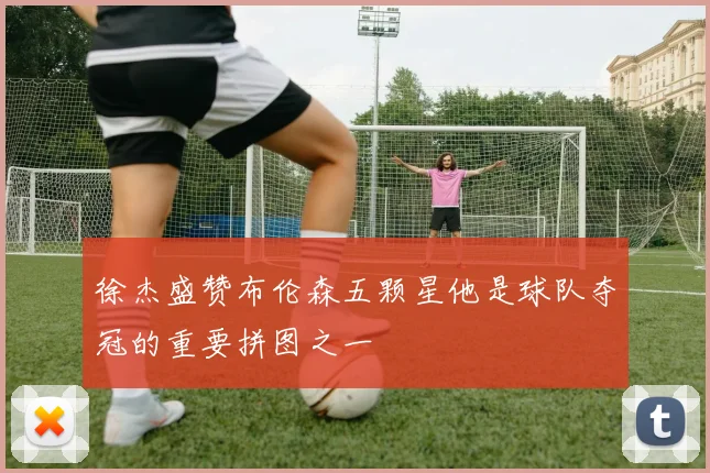 徐杰盛赞布伦森五颗星他是球队夺冠的重要拼图之一